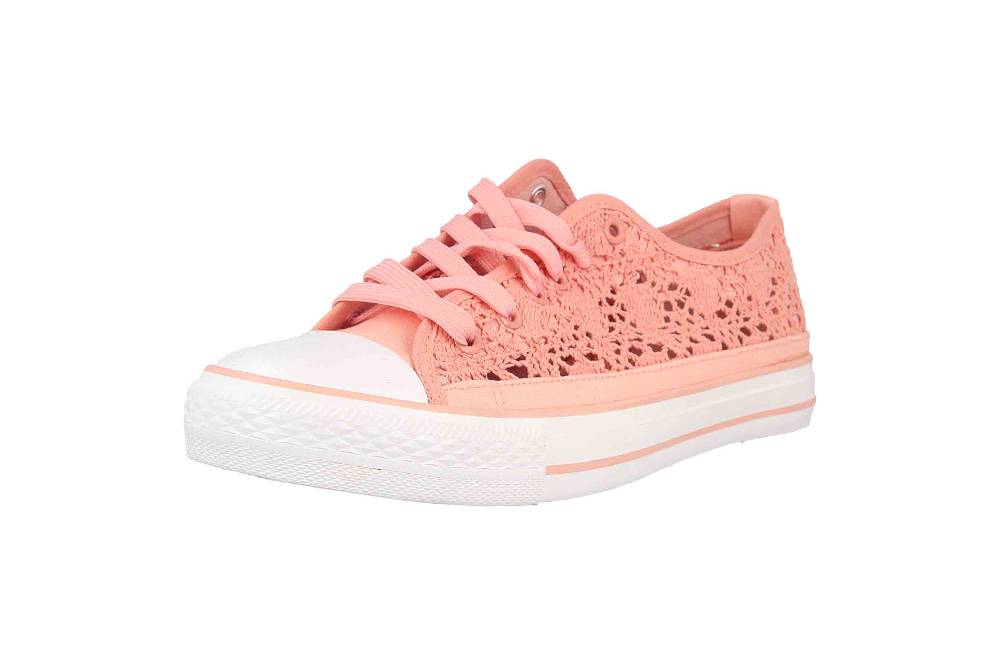 Fitters Footwear Nina Sneaker In Übergrößen Rosa 2.876922 Coral Große Damenschuhe