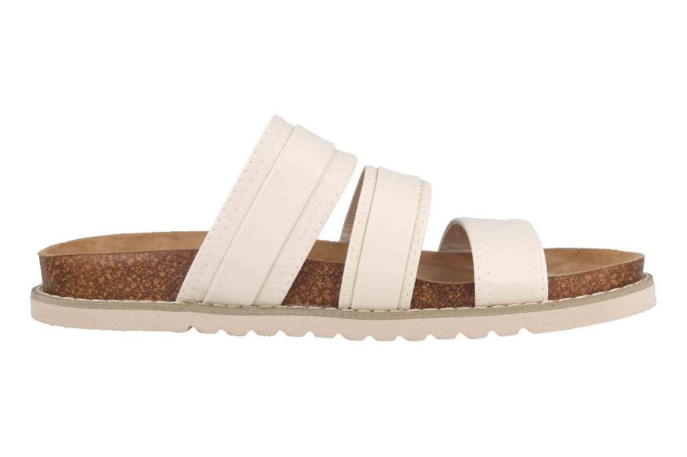 Fitters Footwear Pantoletten In Übergrößen Beige 2TM12004 Camille Beige Große Damenschuhe