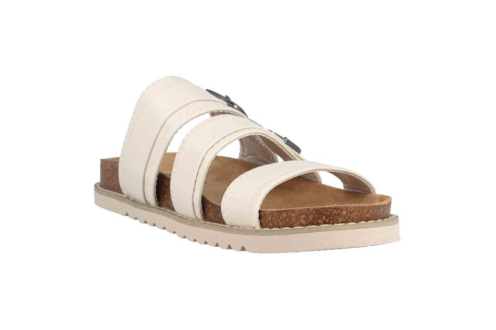 Fitters Footwear Pantoletten In Übergrößen Beige 2TM12004 Camille Beige Große Damenschuhe