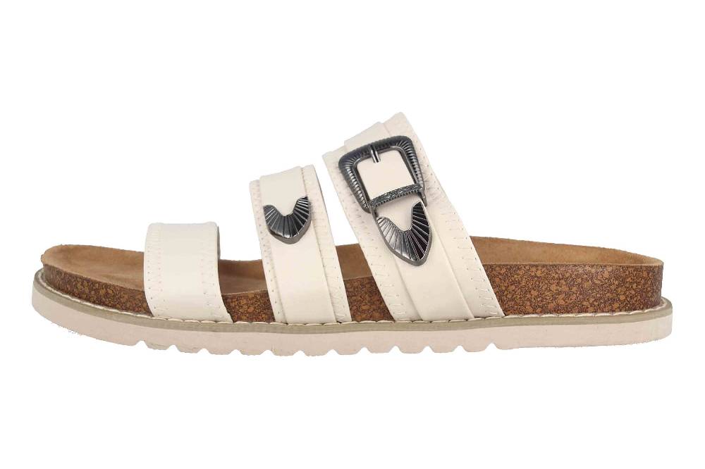 Fitters Footwear Pantoletten in Übergrößen Beige 2TM12004 Camille Beige große Damenschuhe