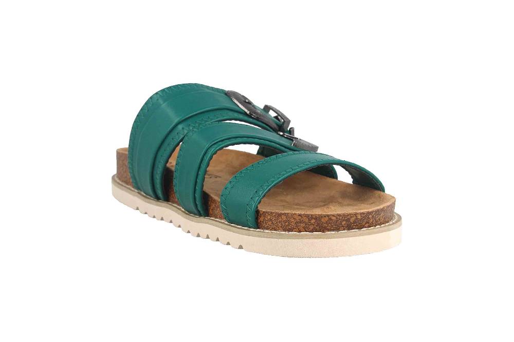 Fitters Footwear Pantoletten In Übergrößen Grün 2TM12004 Camille Green Große Damenschuhe