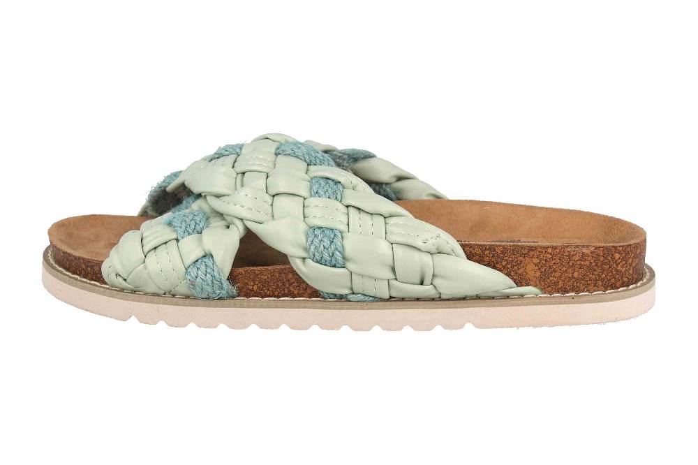 Fitters Footwear Pantoletten in Übergrößen Grün 2TM12002 Alice Mint große Damenschuhe