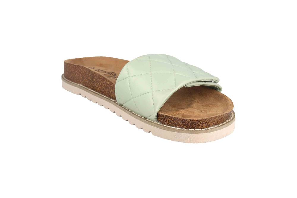 Fitters Footwear Pantoletten In Übergrößen Grün 2TM12001 Jade Mint Große Damenschuhe