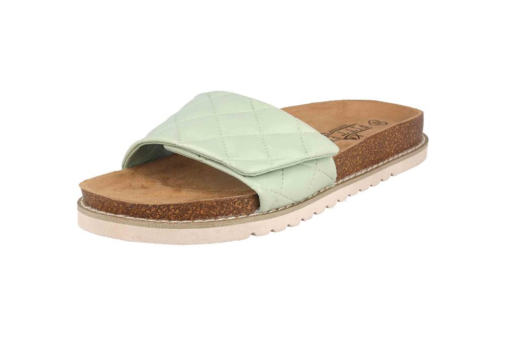 Fitters Footwear Pantoletten In Übergrößen Grün 2TM12001 Jade Mint Große Damenschuhe