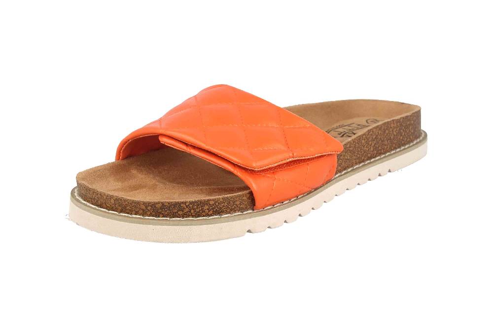 Fitters Footwear Pantoletten In Übergrößen Orange 2TM12001 Jade Orange Große Damenschuhe