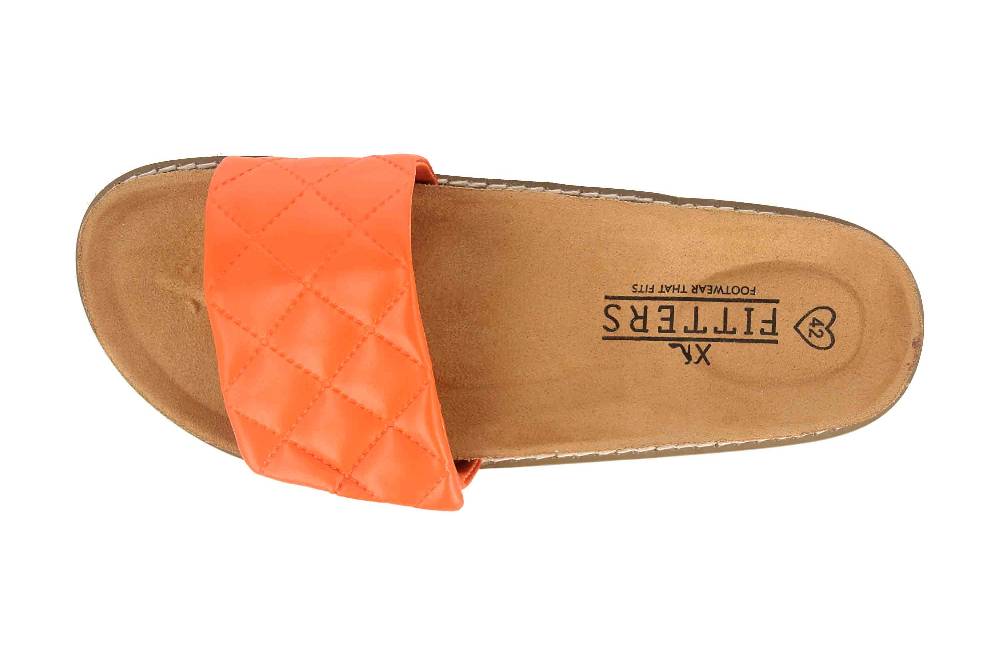 Fitters Footwear Pantoletten In Übergrößen Orange 2TM12001 Jade Orange Große Damenschuhe