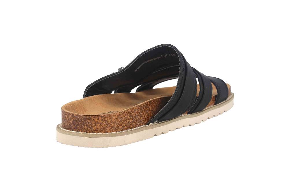 Fitters Footwear Pantoletten In Übergrößen Schwarz 2TM12004 Camille Black Große Damenschuhe