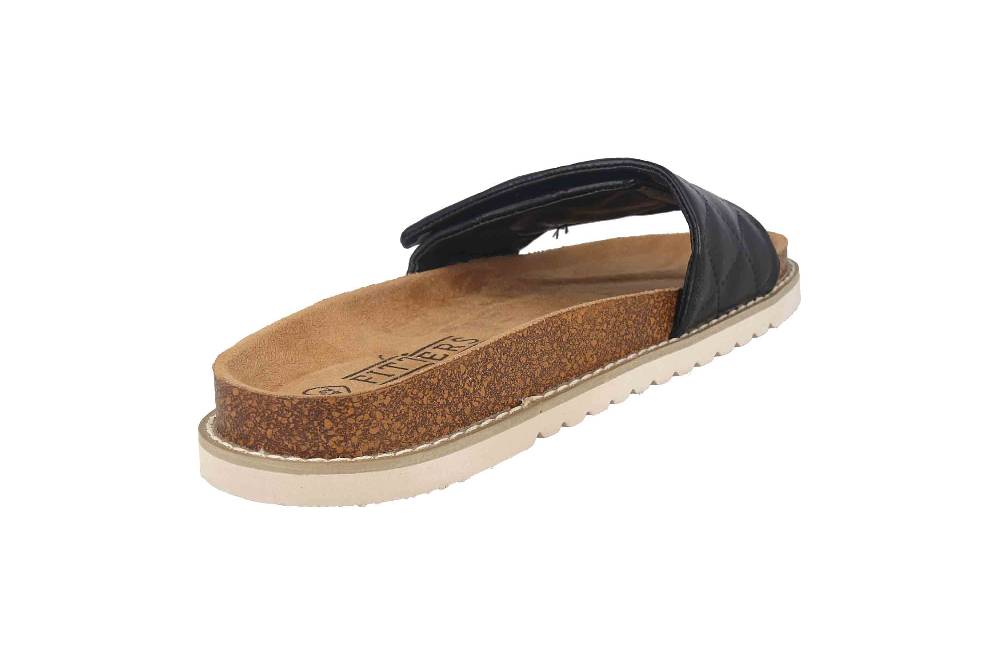 Fitters Footwear Pantoletten In Übergrößen Schwarz 2TM12001 Jade Black Große Damenschuhe