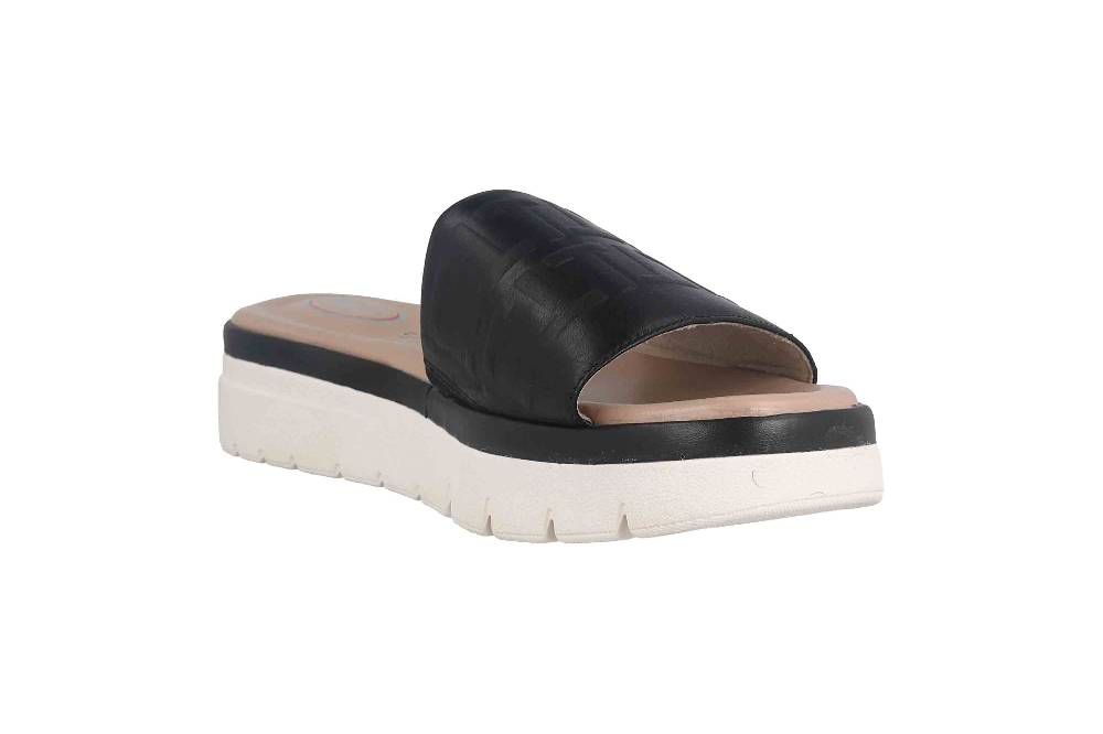 Fitters Footwear Pantoletten In Übergrößen Schwarz 2TM12001 Jade Black Große Damenschuhe