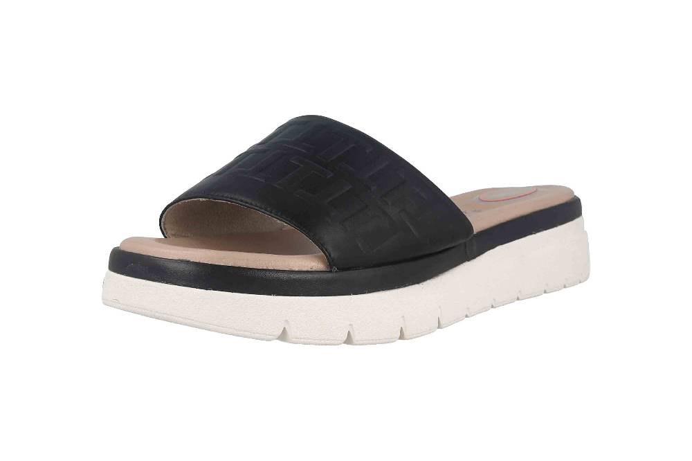 Fitters Footwear Pantoletten In Übergrößen Schwarz 2TM12001 Jade Black Große Damenschuhe