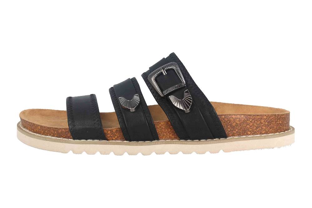 Fitters Footwear Pantoletten in Übergrößen Schwarz 2TM12004 Camille Black große Damenschuhe