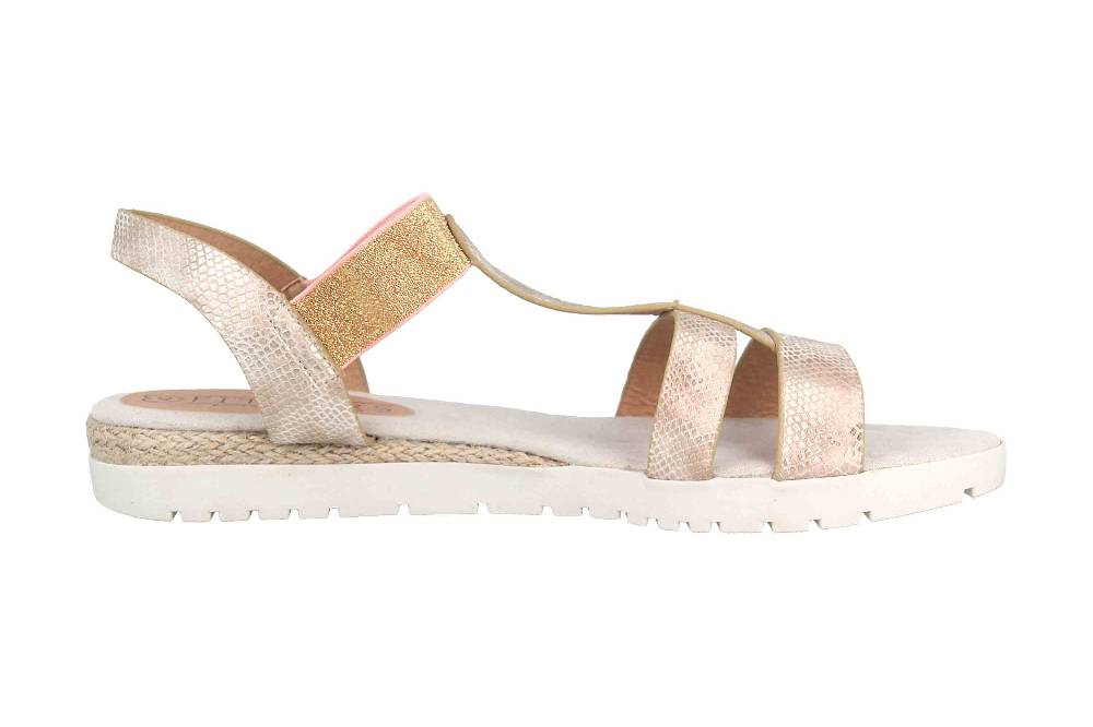 Fitters Footwear Sandalen In Übergrößen Beige 2TM12005 Jolie Tan Große Damenschuhe