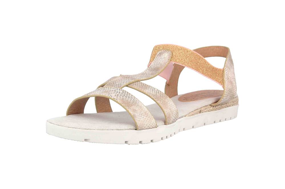 Fitters Footwear Sandalen In Übergrößen Beige 2TM12005 Jolie Tan Große Damenschuhe