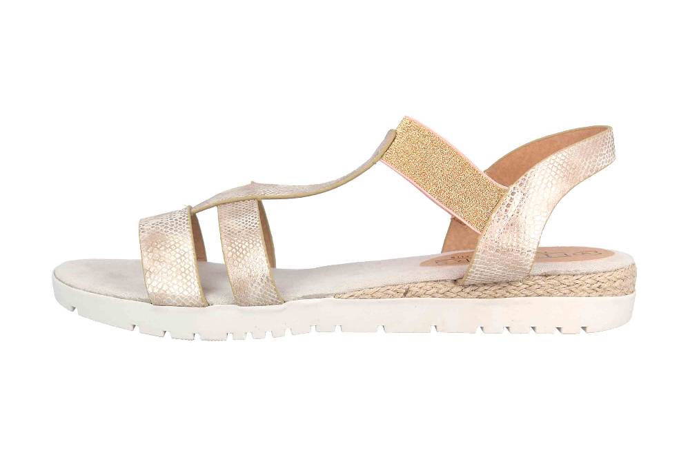 Fitters Footwear Sandalen in Übergrößen Beige 2TM12005 Jolie Tan große Damenschuhe