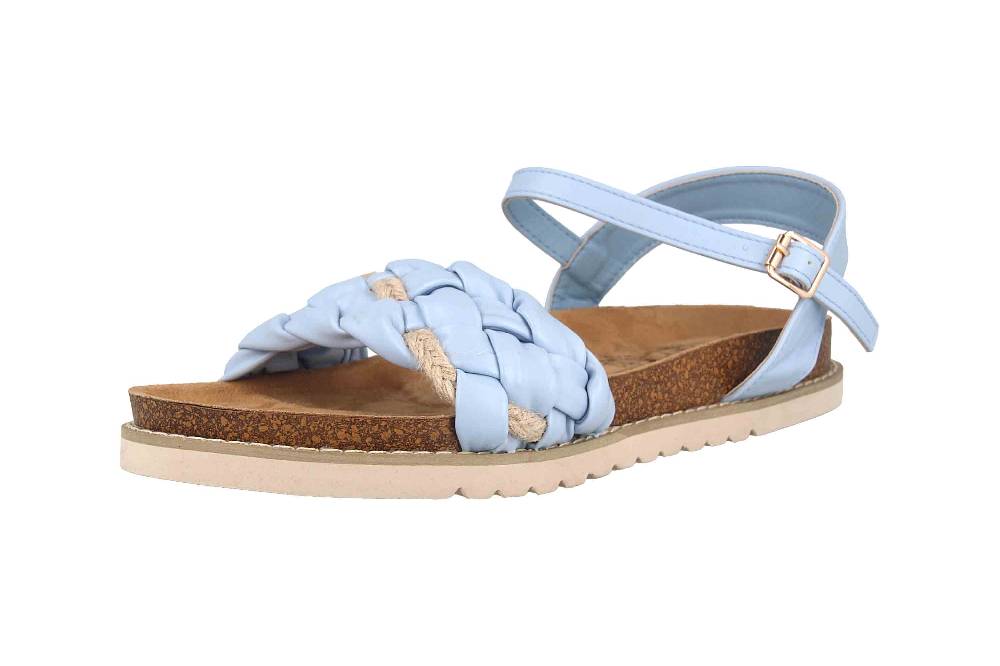 Fitters Footwear Sandalen In Übergrößen Blau 2TM12006 Jeanne Light Blue Große Damenschuhe