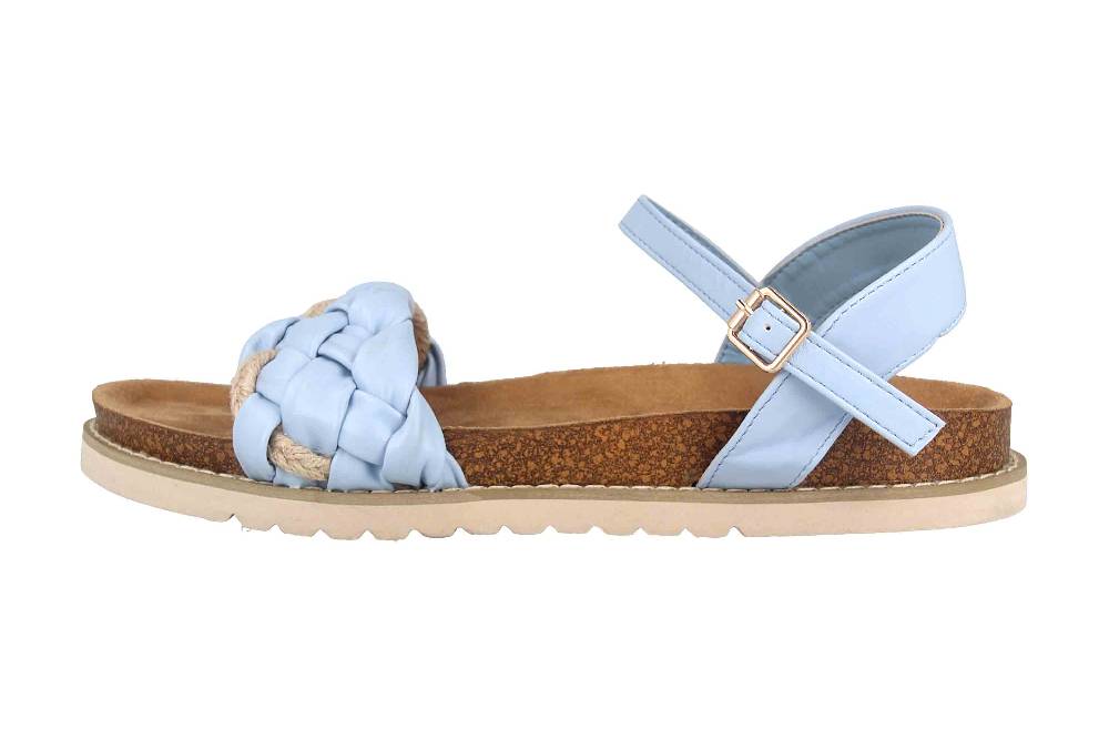 Fitters Footwear Sandalen in Übergrößen Blau 2TM12006 Jeanne Light Blue große Damenschuhe