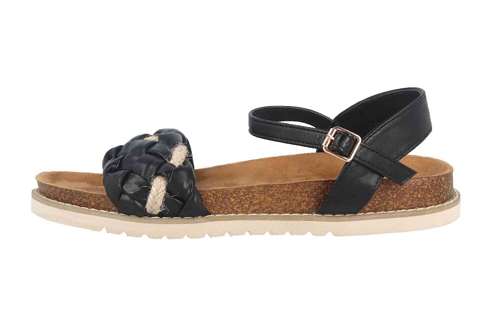 Fitters Footwear Sandalen in Übergrößen Schwarz 2TM12006 Jeanne Black große Damenschuhe