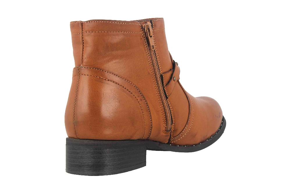 Fitters Footwear Shannon Stiefeletten In Übergrößen Braun 2.239201 Brandy Große Damenschuhe