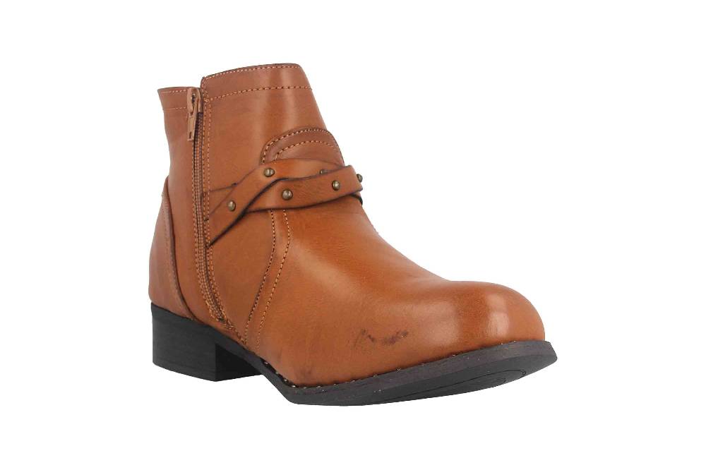 Fitters Footwear Shannon Stiefeletten In Übergrößen Braun 2.239201 Brandy Große Damenschuhe