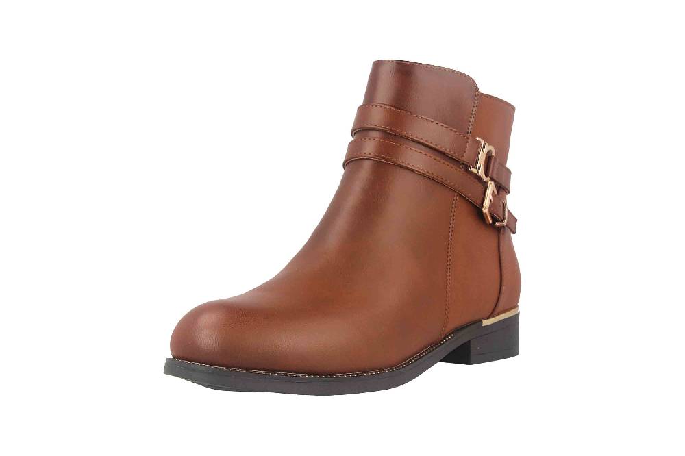 Fitters Footwear Sina Stiefeletten In Übergrößen Braun 2AA0211306 Cognac Große Damenschuhe