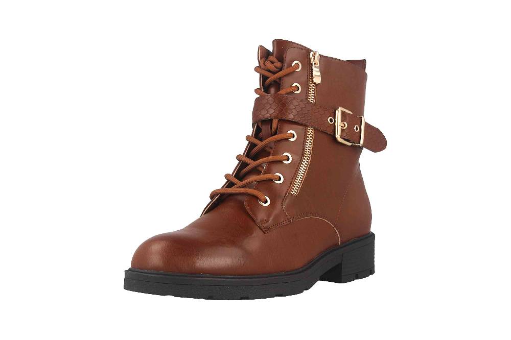 Fitters Footwear Stiefeletten In Übergrößen Braun 2237231 Amalia Brandy Große Damenschuhe