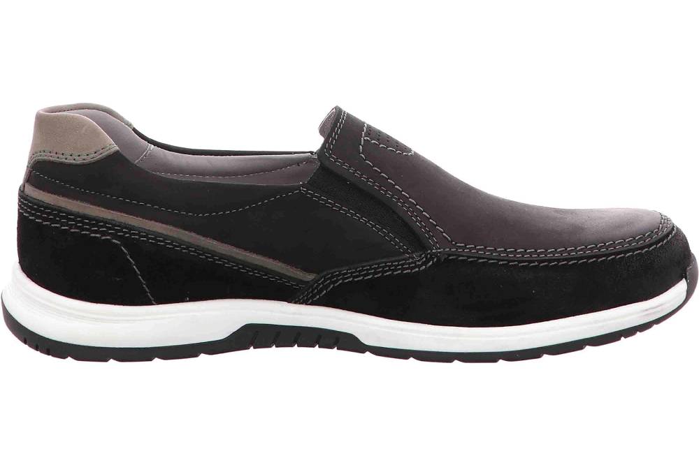 Fretz Men Arezzo Slipper In Übergrößen Schwarz 4813.7659-51 Große Herrenschuhe