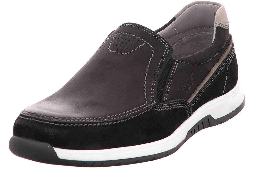 Fretz Men Arezzo Slipper In Übergrößen Schwarz 4813.7659-51 Große Herrenschuhe