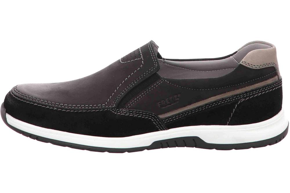 Fretz Men Arezzo Slipper in Übergrößen Schwarz 4813.7659-51 große Herrenschuhe