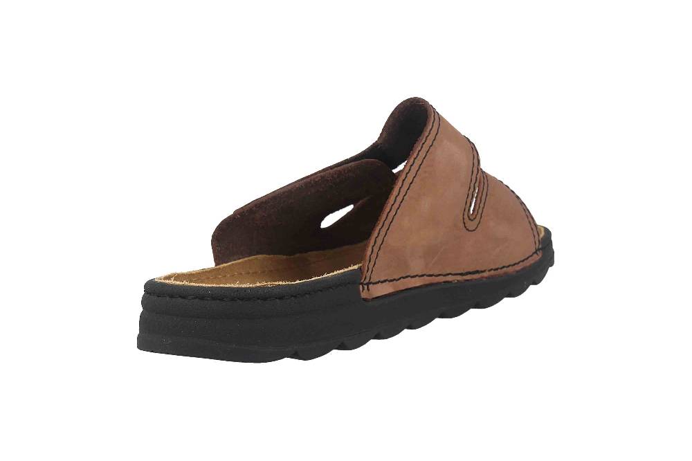 Fretz Men Basel Pantoletten In Übergrößen Braun 3050.0314-4 Große Herrenschuhe