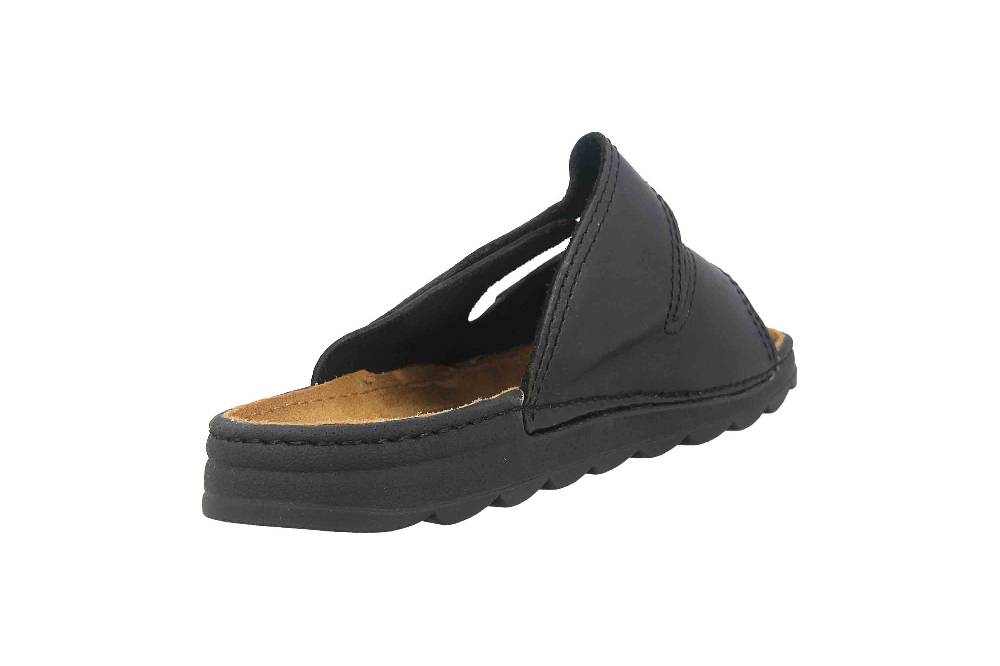 Fretz Men Basel Pantoletten In Übergrößen Schwarz 3050.0364-6 Große Herrenschuhe