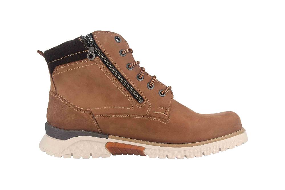 Fretz Men Cooper Boots In Übergrößen Braun 1309.1416-38 Große Herrenschuhe