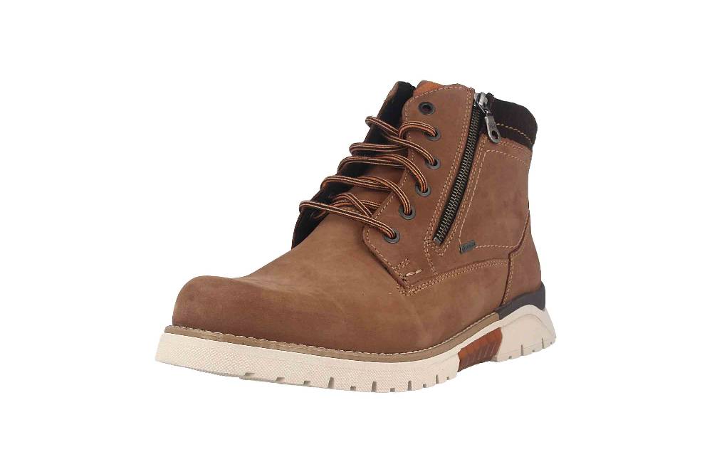 Fretz Men Cooper Boots In Übergrößen Braun 1309.1416-38 Große Herrenschuhe