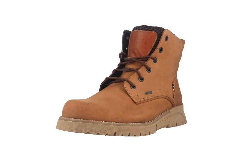 Fretz Men Cooper Boots In Übergrößen Braun 1334.1416-89 Große Herrenschuhe
