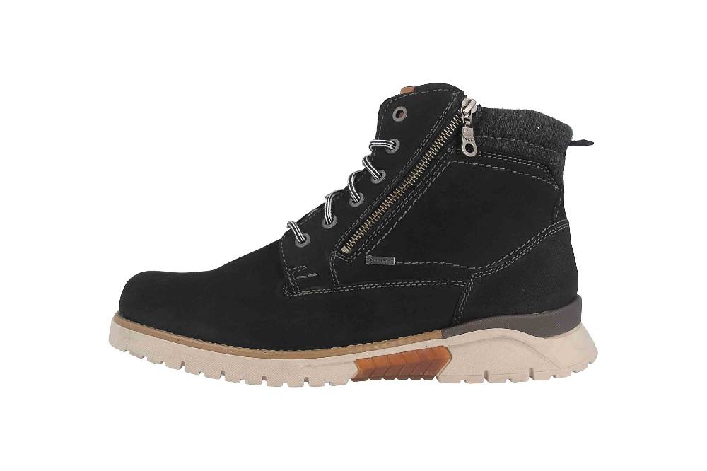 Fretz Men Cooper Boots in Übergrößen Schwarz 1309.1416-51 große Herrenschuhe