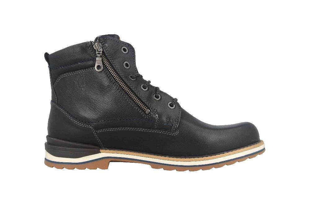 Fretz Men Cooper Boots In Übergrößen Schwarz 1318.1912-51 Große Herrenschuhe