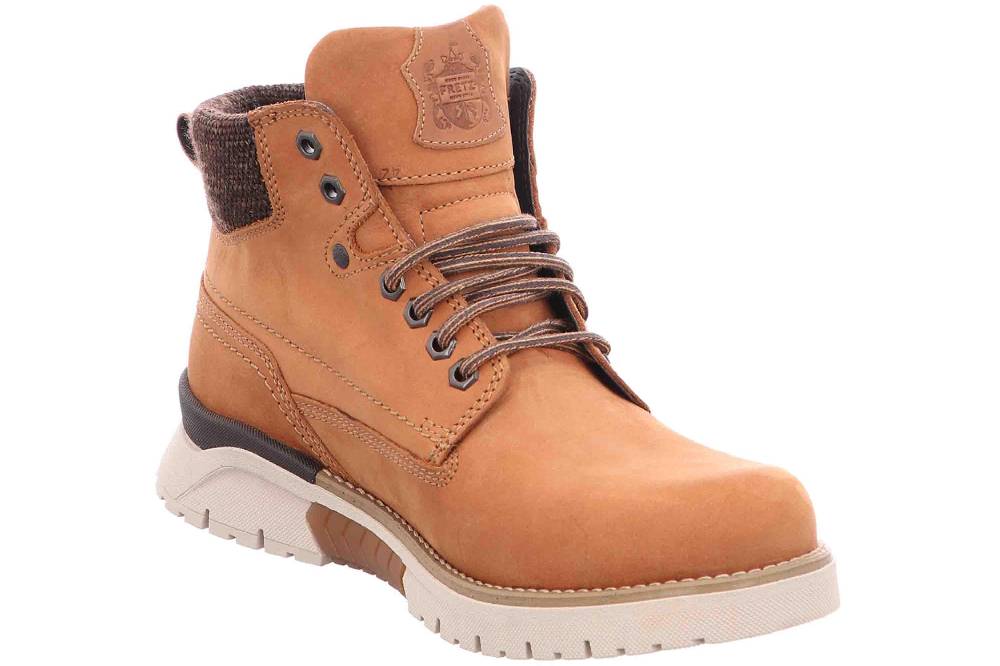 Fretz Men Cooper Stiefel In Übergrößen Braun 1327.1416-71 Große Herrenschuhe
