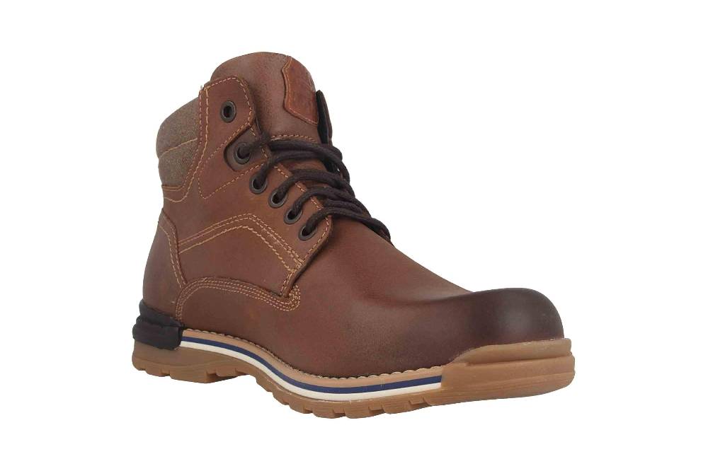 Fretz Men Cooper Stiefel In Übergrößen Braun 1354.6910-82 Große Herrenschuhe