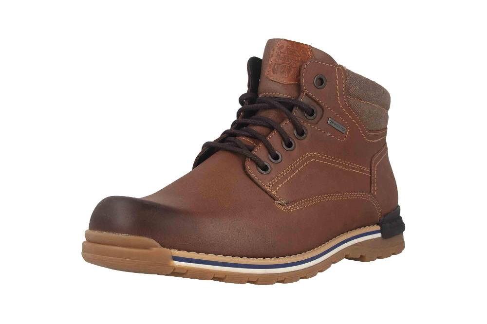 Fretz Men Cooper Stiefel In Übergrößen Braun 1354.6910-82 Große Herrenschuhe