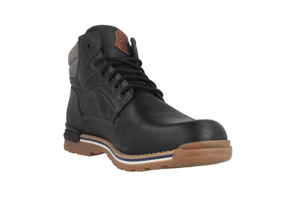 Fretz Men Cooper Stiefel In Übergrößen Schwarz 1354.6910-51 Große Herrenschuhe