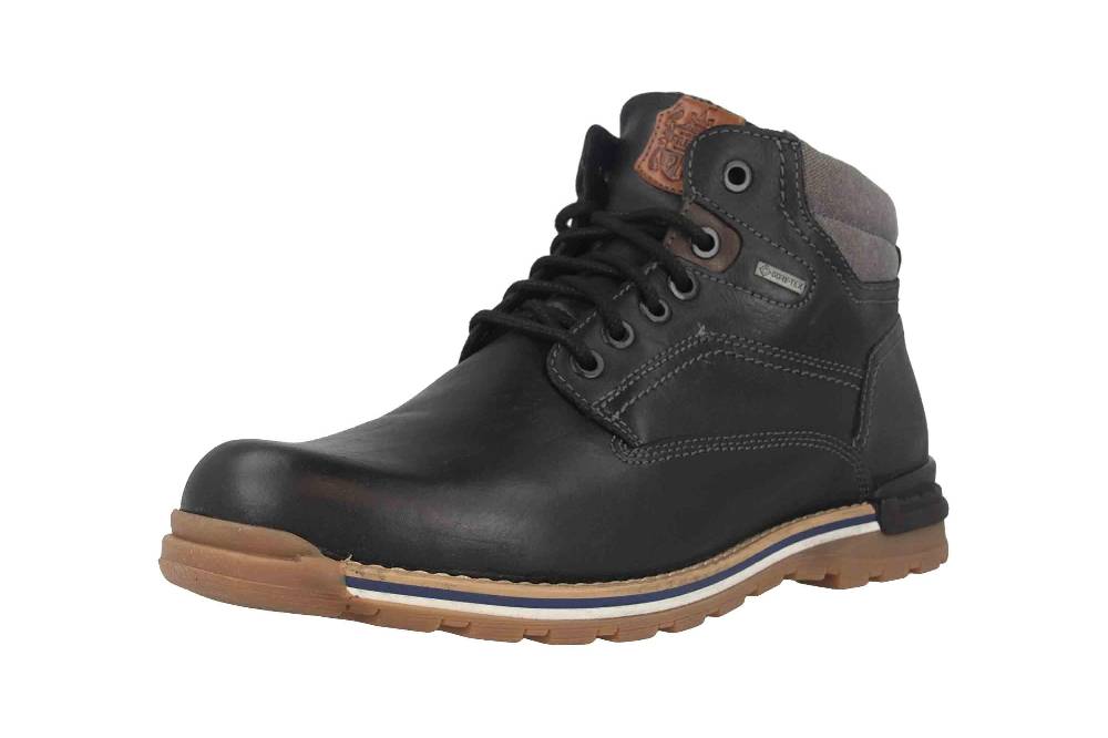 Fretz Men Cooper Stiefel In Übergrößen Schwarz 1354.6910-51 Große Herrenschuhe