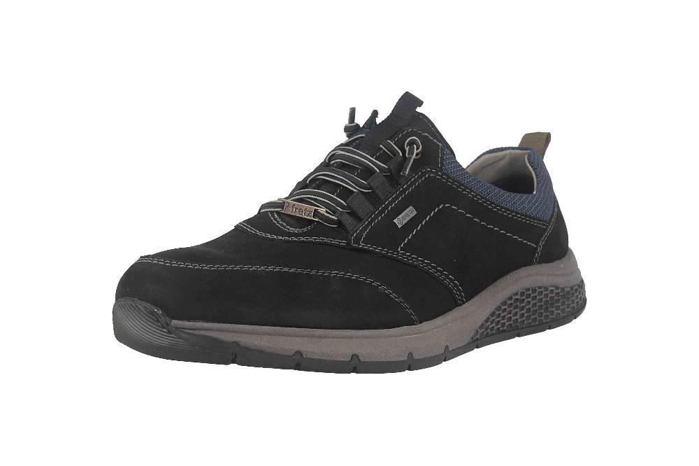 Fretz Men Denny Halbschuhe In Übergrößen Schwarz 8822.4991-51 Große Herrenschuhe