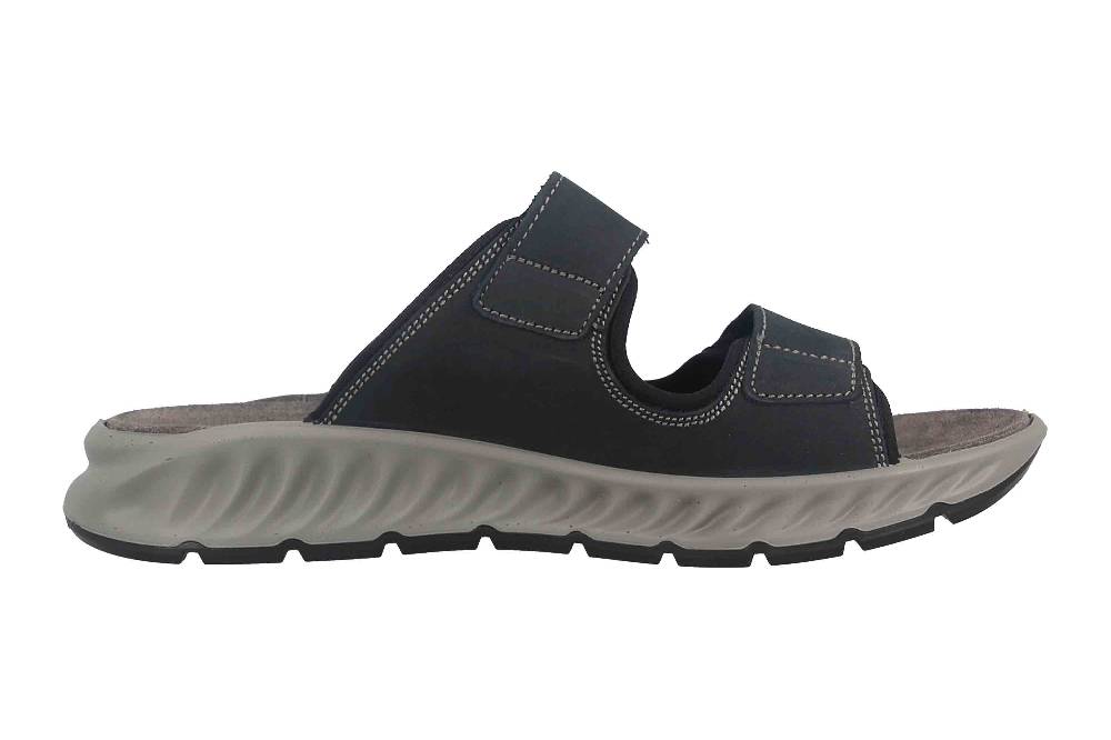 Fretz Men Elias Pantoletten In Übergrößen Blau 9610.9582-32 Große Herrenschuhe