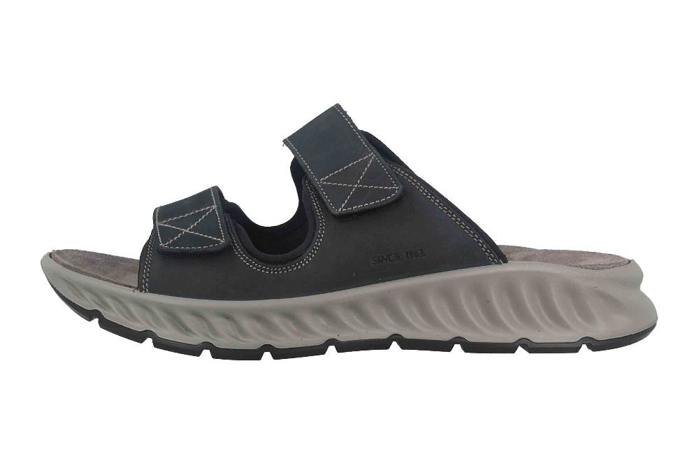 Fretz Men Elias Pantoletten in Übergrößen Blau 9610.9582-32 große Herrenschuhe