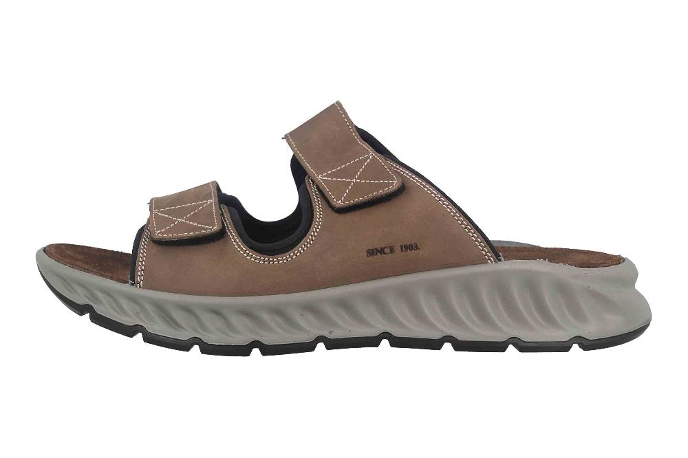 Fretz Men Elias Pantoletten in Übergrößen Braun 9610.9582-85 große Herrenschuhe