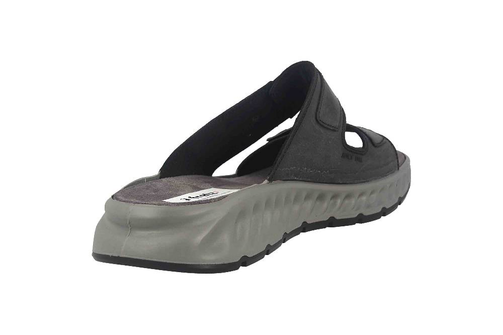 Fretz Men Elias Pantoletten In Übergrößen Schwarz 9611.9505-51 Große Herrenschuhe