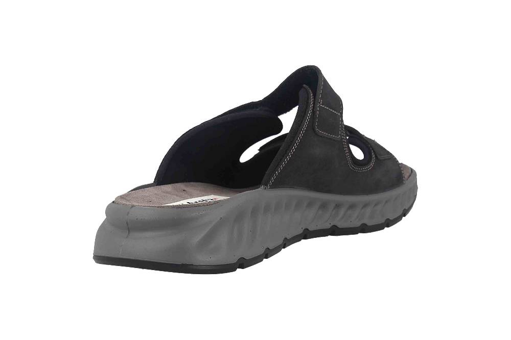 Fretz Men Elias Pantoletten In Übergrößen Schwarz 9610.9582-51 Große Herrenschuhe