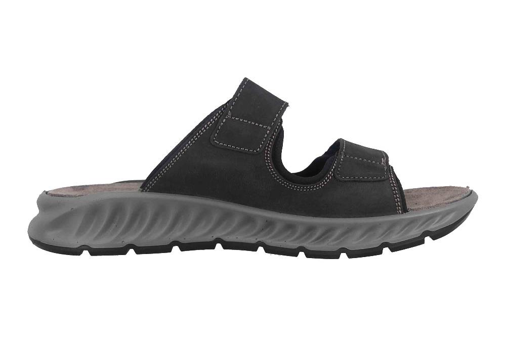 Fretz Men Elias Pantoletten In Übergrößen Schwarz 9610.9582-51 Große Herrenschuhe