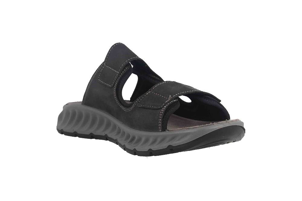 Fretz Men Elias Pantoletten In Übergrößen Schwarz 9610.9582-51 Große Herrenschuhe