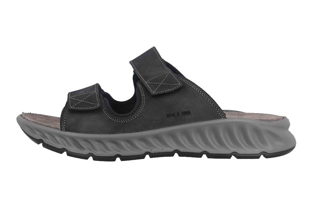 Fretz Men Elias Pantoletten in Übergrößen Schwarz 9610.9582-51 große Herrenschuhe