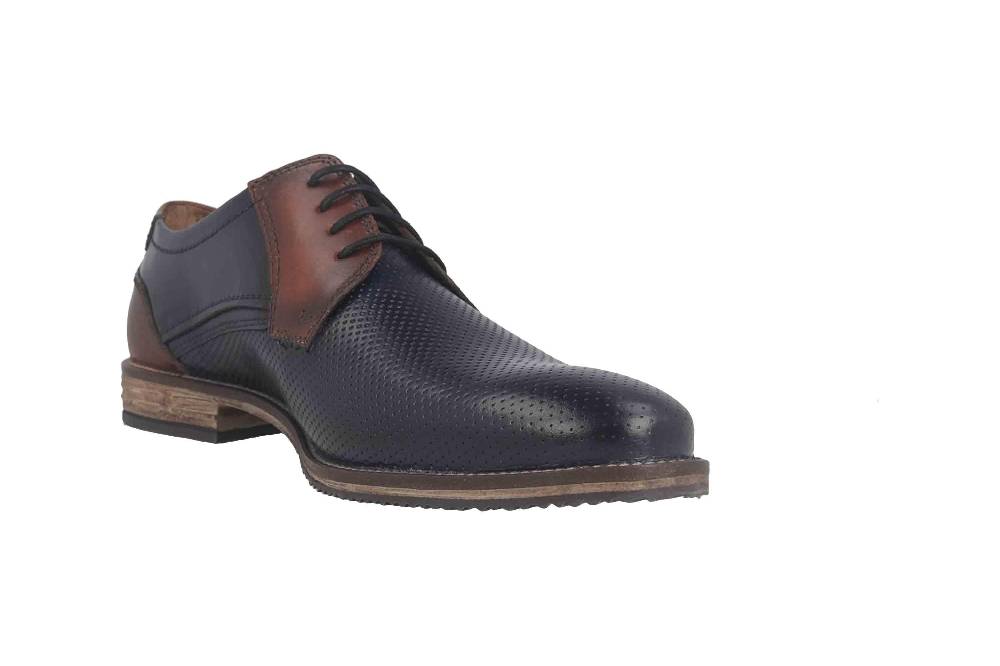 Fretz Men Grenoble Halbschuhe In Übergrößen Blau 7438.7232-60 Große Herrenschuhe